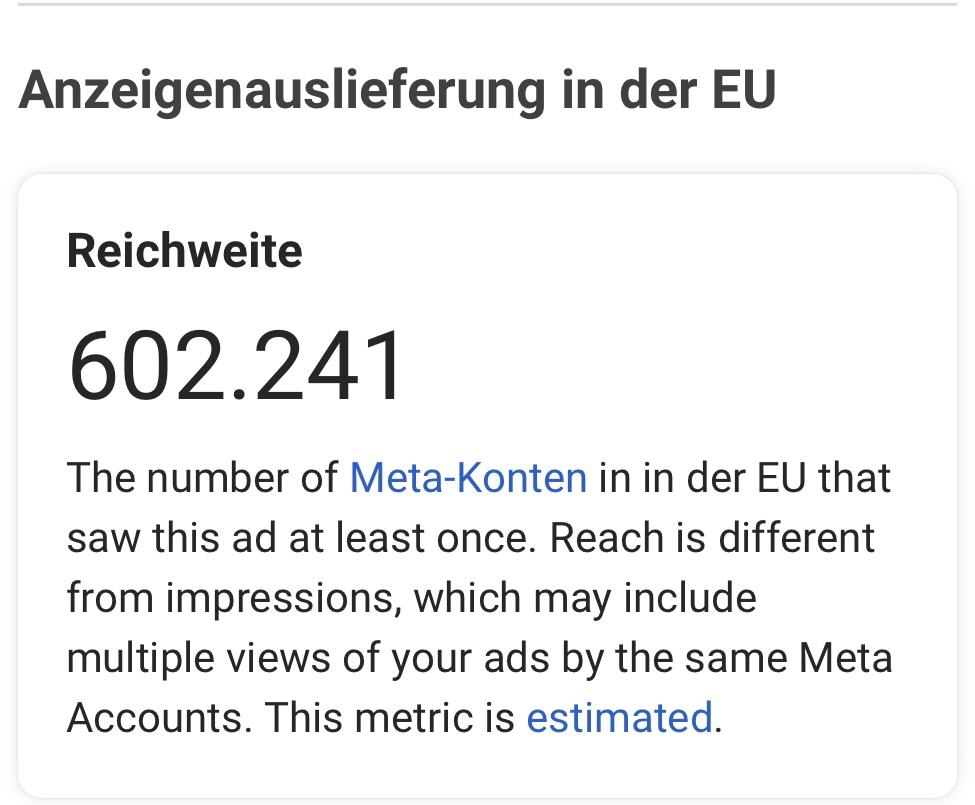 Meta Ads Reichweite 602.241