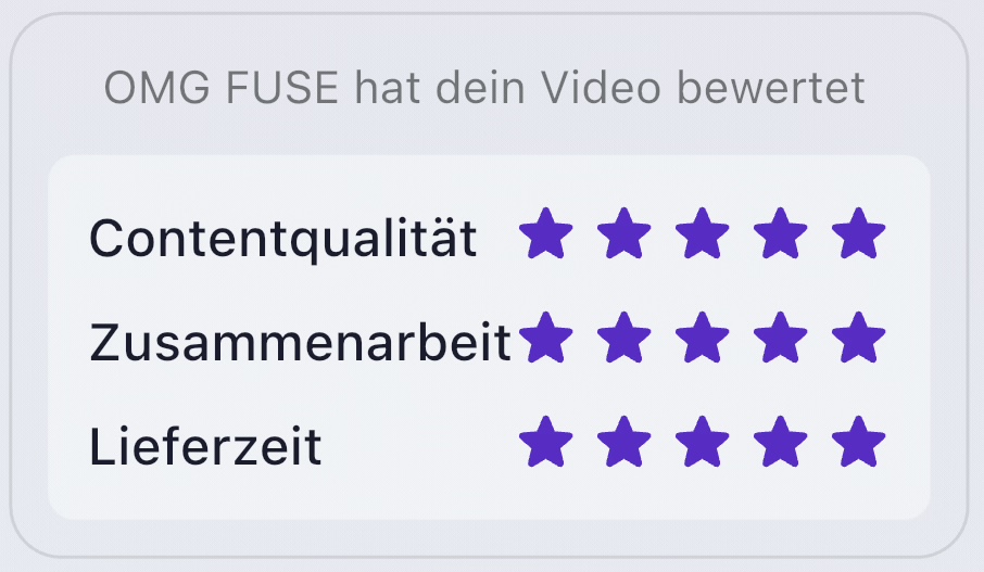 Bewertung OMG FUSE