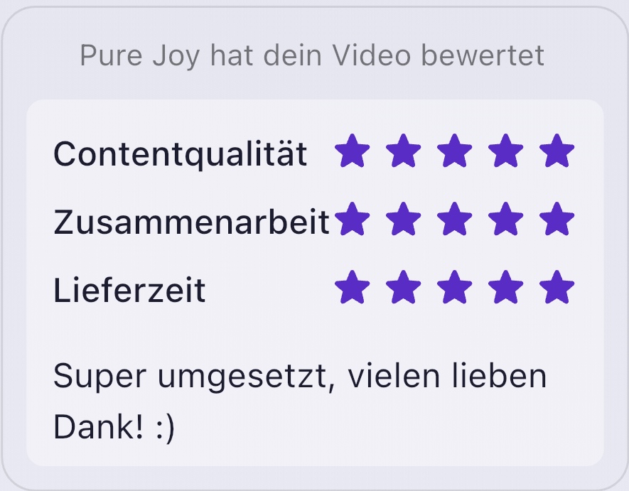 Bewertung Pure Joy