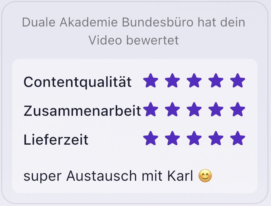 Bewertung Duale Akademie Bundesbüro