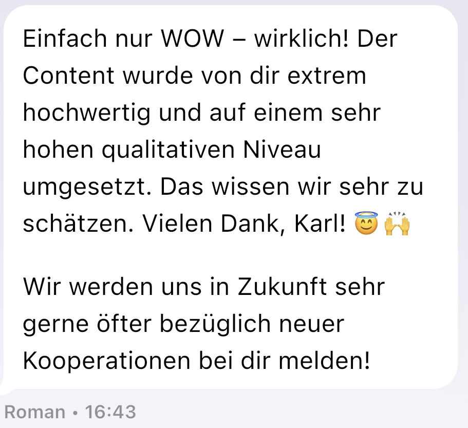 Nachricht von Roman