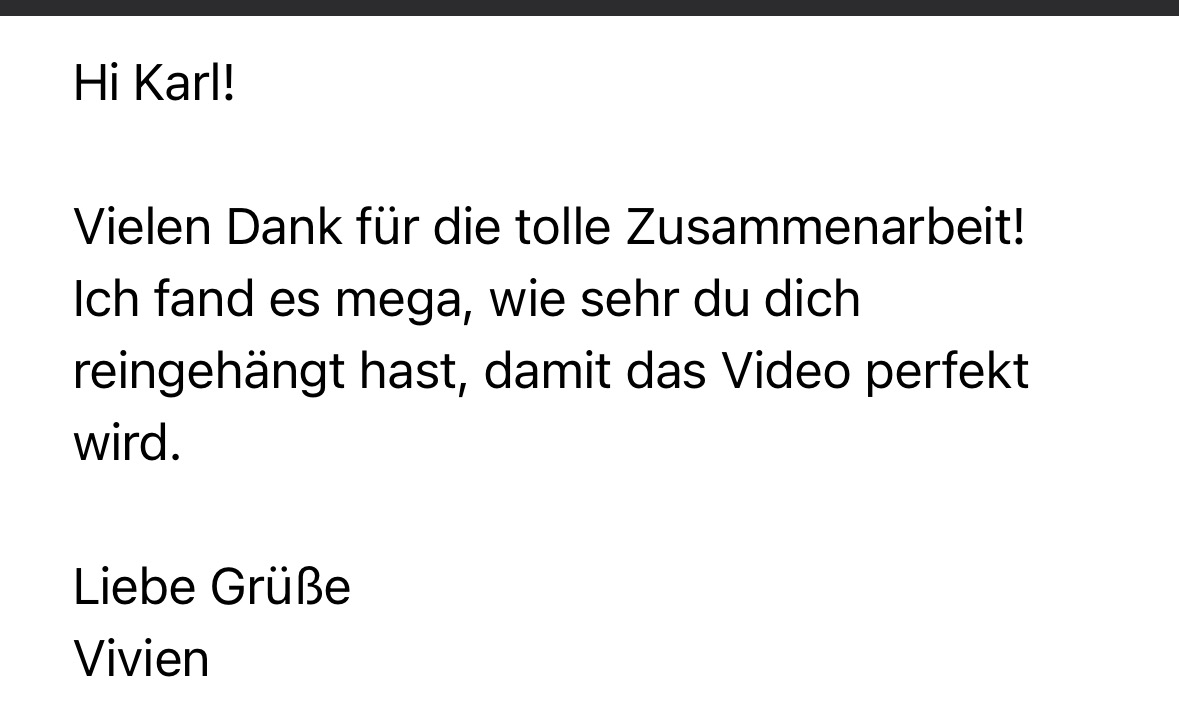 Nachricht von Vivien